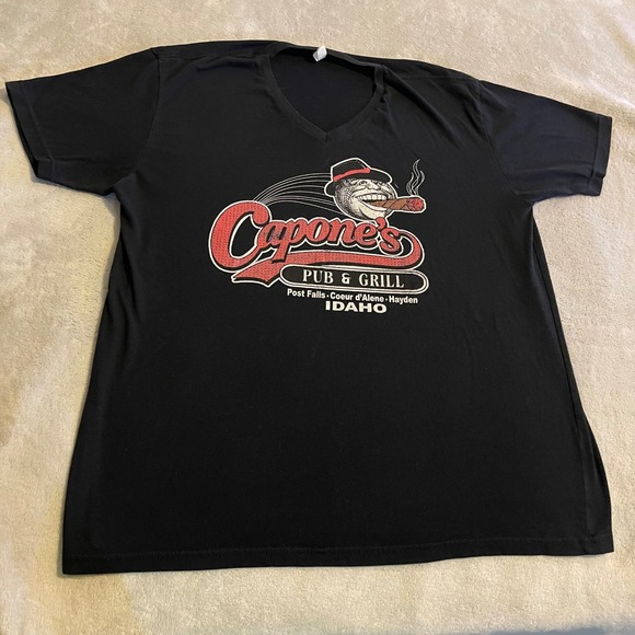 Capones Pub & Grill Idaho T-Shirt XL Black More Taps Than Tables Graphic Tee - Picture 1 of 6